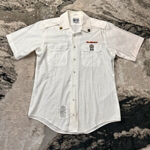 Defense Logistics Agency Military Shirt Men's 15‎ White Cotton The Perfect Fit